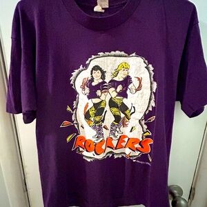 Vintage RARE ‘89 WWF The Rockers Shawn Michaels & Marty J Purple Men’s Large Tee